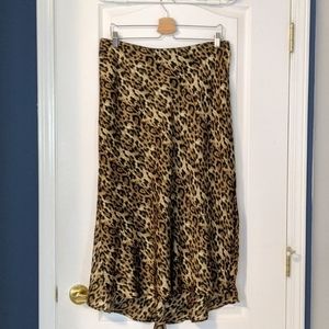 Zara animal print midi skirt size XL